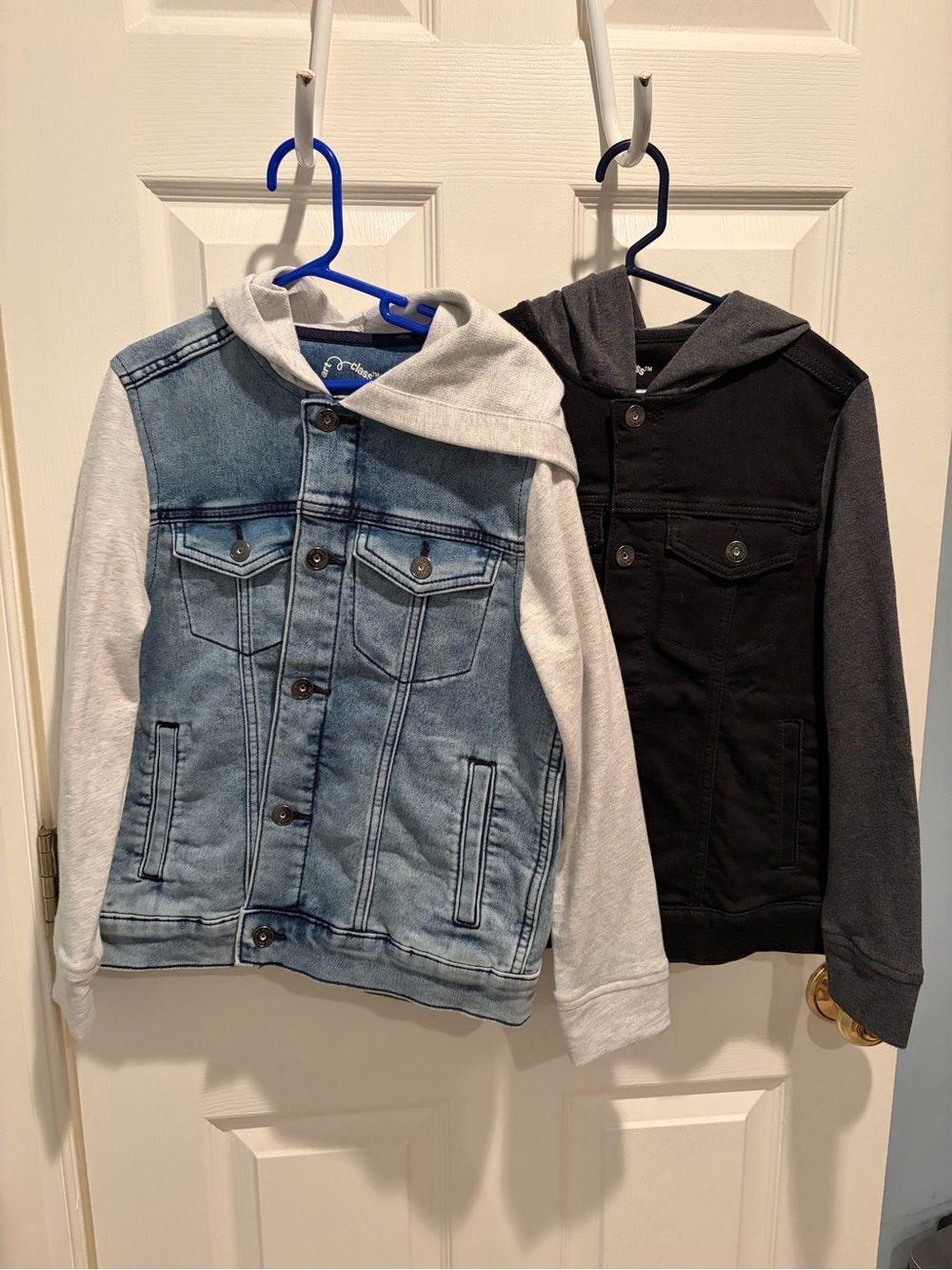 Kids Denim-Look Hooded Jackets